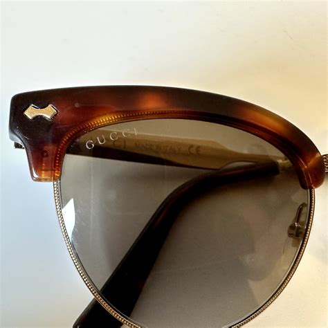 gucci gg0055s cat-eye sunglasses havana gold|Cat.